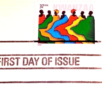 Kwanzaa  - Holiday 2004 - 22kt Golden Replica Stamps - Gold Replicas - Image 1 of 4