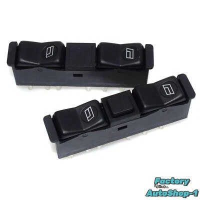 Par de interruptores de ventana eléctrica maestra de puerta delantera derecha e izquierda para Mercedes Benz Foto 1 de 4