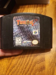 Turok 2 Seeds of Evil (Nintendo 64, N64, 1998) Black Cartridge Authentic - Picture 1 of 2