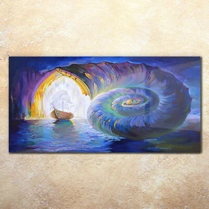 Wandbilder Glasbild Druck auf Glas 140x70 Fantastische Märchenland Meer Segeln - Bild 1 von 7
