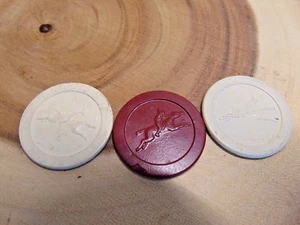 3 Clay Horse Poker Chips - Picture 1 of 4