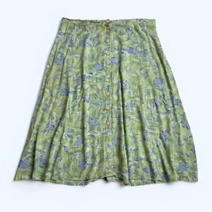 SAG HARBOR Pastel Green Knee Length Skirt Plus Size UK 22 US 18 Vintage Boho - Picture 1 of 6
