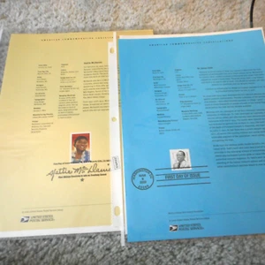 1st Day Of Issue 2005-6 Souvenir Stamp Sheets Hattie McDaniel Jonas Salk - Picture 1 of 1