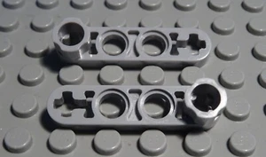 Lego Technic Liftarm Flat Connector 1x4 New Gray 2 Pieces - Picture 1 of 1