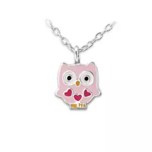 Süße Kinderkette mit Eule! 925 Silber Kinder Kette & Anhänger Geschenk Ostern - Bild 1 von 1