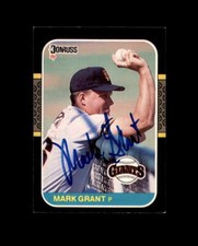 Mark Grant Hand Signed 1987 Donruss San Francisco Giants Autograph