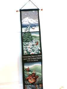 Tapiz colgante de pared para todo lo que hay una temporada 8" x 40" nuevo con etiquetas pájaro mariposa - Imagen 1 de 10