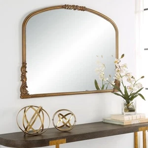 Vintage Ornate Gold Wall Mirror – Arched Frame, Elegant Décor by Venetian Image - Picture 1 of 4