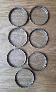 7 Vintage Frank M Whiting Sterling 3” Coasters w/ Cut Crystal MCM - Picture 1 of 18