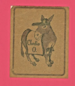 JENSEITS SELTENER 1950er KC ATHLETIK Aufkleber Charlie O The Mule Dri-Mark Decal - Bild 1 von 2