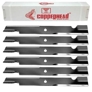 Paquete de 6 cuchillas de elevación alta Exmark/Toro de 60" giratorias 11224-6 (20-1/2" de largo x 15/16" agujero) - Imagen 1 de 5