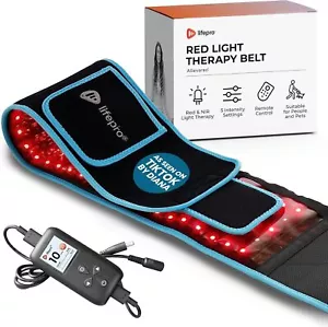 Lifepro AllevaRed Red Light Therapy Cloth Wrap Belt, Black - Picture 1 of 14