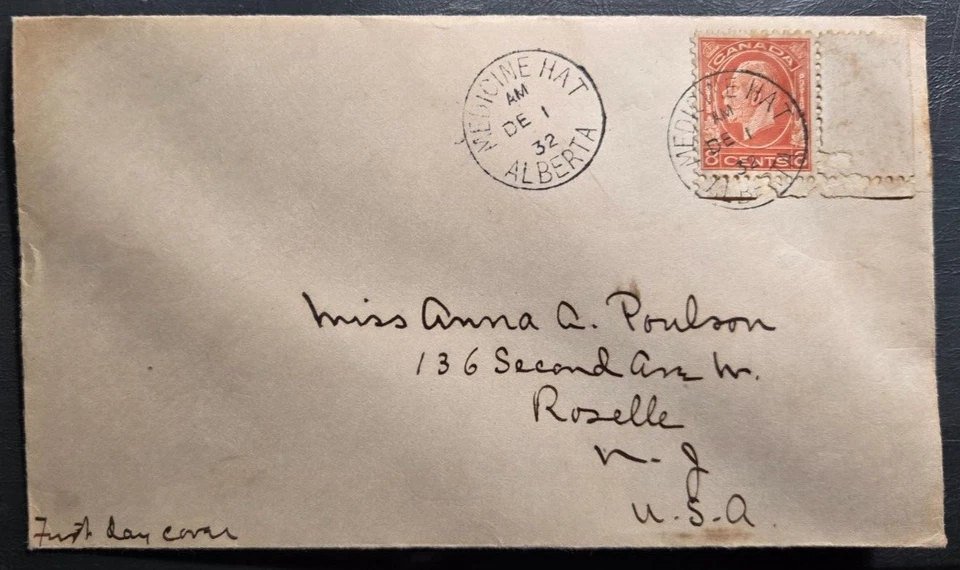 Stamp Canada 1932 FDC A69 King George V #200 Alberta Post Office - Image 1 of 1