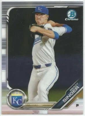 Brady Singer Kansas City 2019 Bowman Baseball Chrome Prospects Card - Image 1 of 3