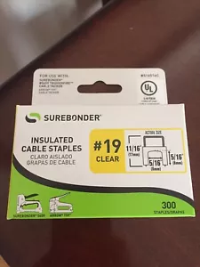 Surebonder 516516C 5/16” x 5/16” #19 Insulated Staples Clear 5659 Arrow T59 - Picture 1 of 4