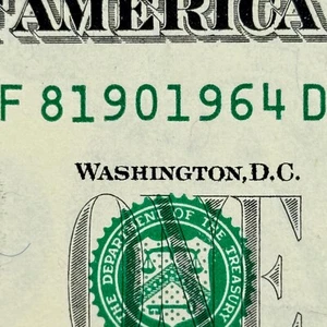 August 19th 1964 NEW Birthday Dollar Anniversary Dollar Fancy Serial Number UNC - Picture 1 of 3