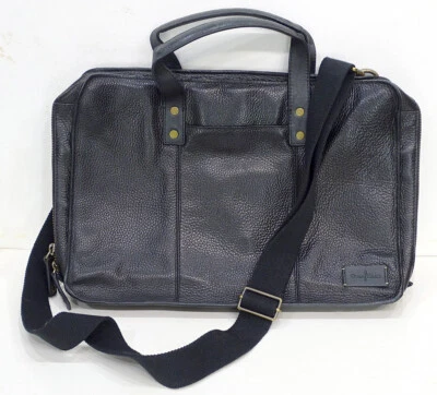 COLE HAAN alça de ombro unissex de couro MALETA SATCHEL LAPTOP BOLSA MENSAGEIRO - Imagem 1 de 4