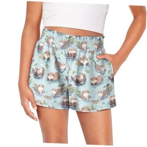 Girl's Athletic Shorts with Pockets Elastic Waist Running 5-6 Years Otter - Picture 1 of 8