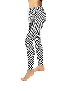 Brand New Black And White Checkered Leggings Women’s Size S-M
