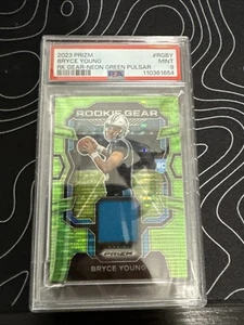 2023 PRIZM # RGBY Bryce Young RC PSA 9 # 94817210 ROOKIE GEAR-NEON GREEN PULSAR - Picture 1 of 2