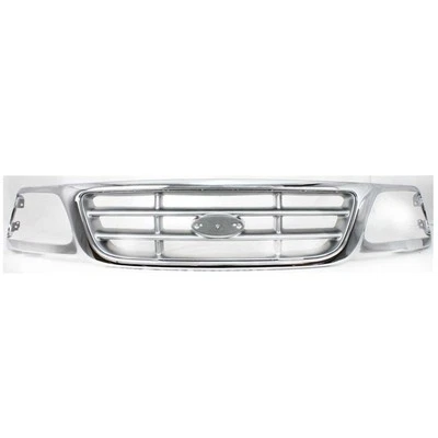For 1999-2003 F-150 Front Center Grills Chrome Shell, Paintable Insert Plastic Q - Image 1 of 4