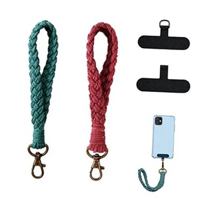 2 PCS Phone Wrist Strap, Cell Phone Lanyard, with 2× Phone Red&dark Green - Photo 1 sur 7