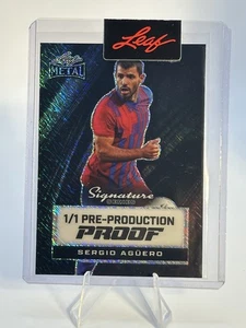 Sergio Aguero 2024 Leaf MetalSignature Series 1/1 Pre-Production Proof - Bild 1 von 2