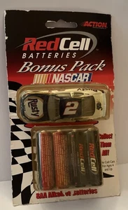 ACTION, Rusty Wallace #2, Bonus Pak Red Cell 8 batterie AA, 1/64 NASCAR pressofuso - Foto 1 di 4