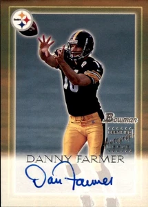 2000 Bowman Certified Autograph Issue Danny Farmer Rookie on Card Auto Steelers - Bild 1 von 2