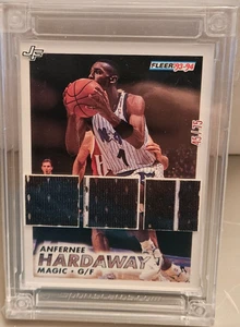 Anfernee Hardaway Fusion Triple Color Pinstripe Game Used Patch Orlando Magic - Picture 1 of 2