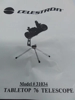 Celestron Tabletop 76 Telescope Model #31034. Original Box Inc Instructions - Image 1 of 4