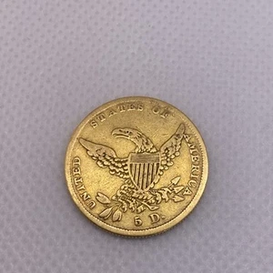 1838 Classic Head 5 $ Gold Half Eagle Five Dollar Goldmünze USA schöne Münze #12 - Bild 1 von 5