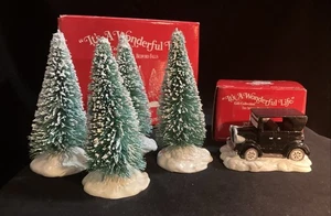It's A Wonderful Life 6" Set Kunststoff Bäume und Modell T Auto in Boxen - Bild 1 von 9