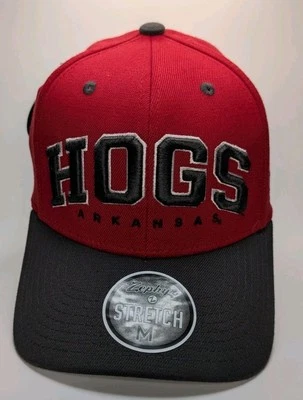 Arkansas Razorbacks Hogs Hat Cap Zephyr Stretch Size Medium NWT - Image 1 of 4