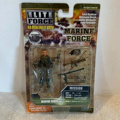 1:18 Blue Box Toys Elite Force USMC Owl 1st Sargent Point Man 2004 Action Figure - Image 1 of 3