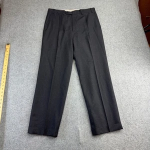 Canali Gray Wool Dress Men's Pant 33×30 Tailored Pleated Tapered Formal - Picture 1 of 11