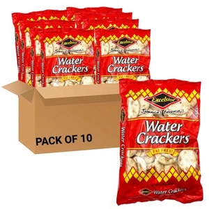 Excelsior Crackers Acqua Confezione da 10 Snack Giamaicano Senza Grassi Versatile e Delizioso - Foto 1 di 5