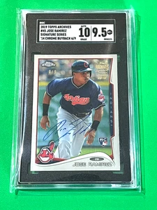 JOSE RAMIREZ 2019 Topps Archives 2014 Chrome 45 Buyback Auto 6/9 SGC 9.5/10 - Picture 1 of 2