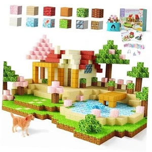Magnetic Blocks, Courtyard Magnet World Building Set- STEM Montessori Sensory - Picture 1 of 7