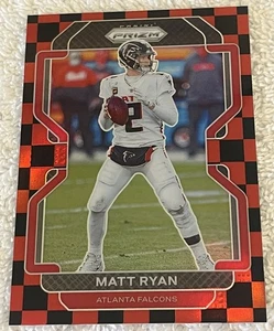 2021 Panini Prizm Matt Ryan Red and Black Checkerboard #324 Atlanta Falcons RARE - Picture 1 of 4