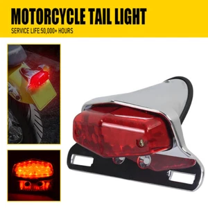1x Rear Motorcycle Tail Brake Stop Lamp LED Turn Signal License Plate Light Red - Picture 1 of 13