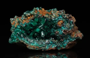 Miniature Dioptase Vug Cluster, Brazzaville, Congo Republic - Picture 1 of 6