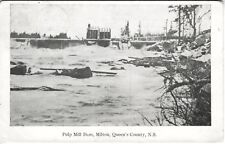 Pulp Mill Dam Milton Queens County Nova Scotia NS c1906 Vintage Postcard D23