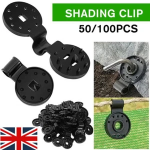 1-100pcs Shade Cloth Plastic Clip Netting Black Clips, For Greenhouse Garden Set - Picture 1 of 15