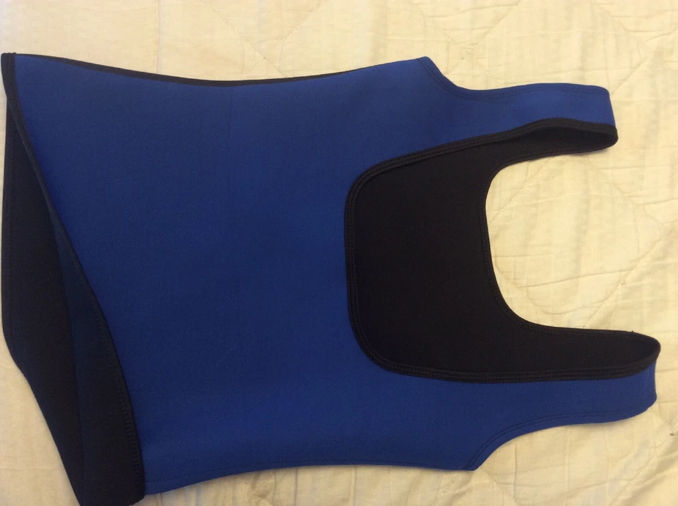 Chaleco de neopreno Thermo Sweat Sauna negro y azul, SM Foto 1 de 1