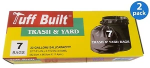TUFF BUILT große Küchenmüll- & Hofsäcke Hausgarten Müllsäcke 33 Gal 7 Beutel - Bild 1 von 1