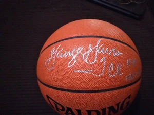 GEORGE GERVIN ICEMAN HOF 96 AUTOGRAPHED SIGNED BASKETBALL SPALDING  JSA COA - Picture 1 of 6
