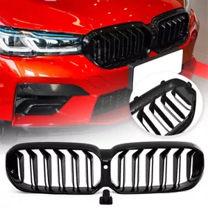 Parrilla delantera de doble listón negra brillante 2021-23 para BMW 530i 540 G30 G31 - Imagen 1 de 13
