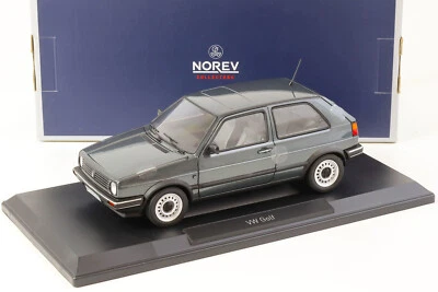 VOLKSWAGEN VW GOLF II CL 1988 DARK GREY METAL NOREV 188556 1:18 - Photo 1/4