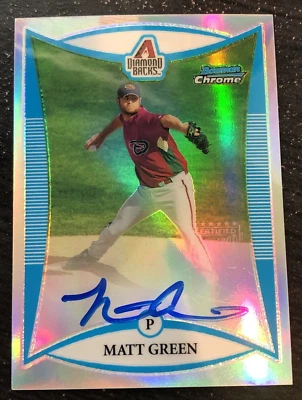 2008 Bowman Chrome Prospects Refractor #266 Matt Green /500 - Image 1 of 2